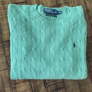 Polo Ralph Lauren Mens 100% Silk Round Neck Cable Knit Sweater - Size XL